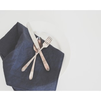 DARK BLUE LINEN TEA TOWEL (Set of 3) DARK BLUE LINEN TEA TOWEL (Set of 3)